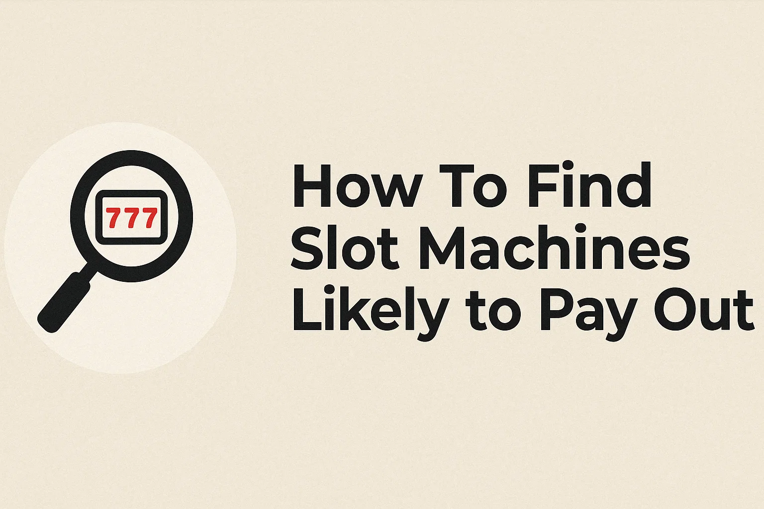How To Find Slot Machines Likely to Pay Out