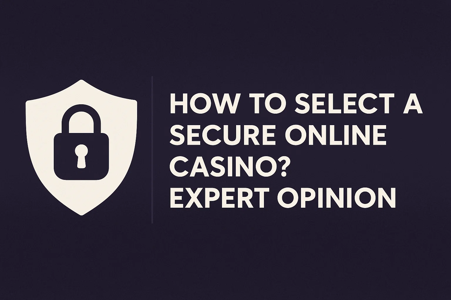 How to Select a Secure Online Casino? Expert Opinion
